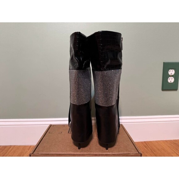 Cape Robbin Mosaic Rhinestone Open Toe Skinny High Heels Size 9 - NEW - Picture 4 of 6